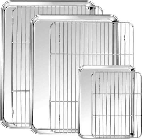 Baking sheet with rack - with, set