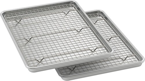 Baking sheet with rack set - set, (2